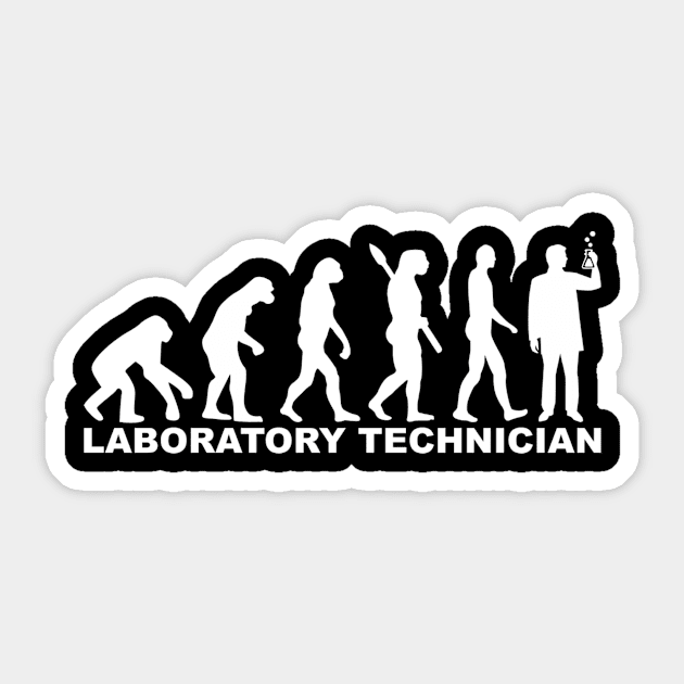 Laboratory technician evolution Sticker by Designzz